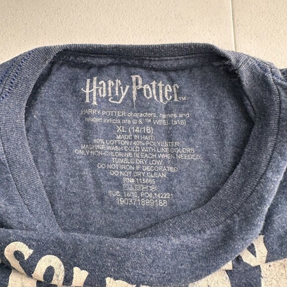 Harry Potter Navy Blue "I Solemnly Swear I Am Up To No Good" Graphic Shirt XL - Picture 2 of 6